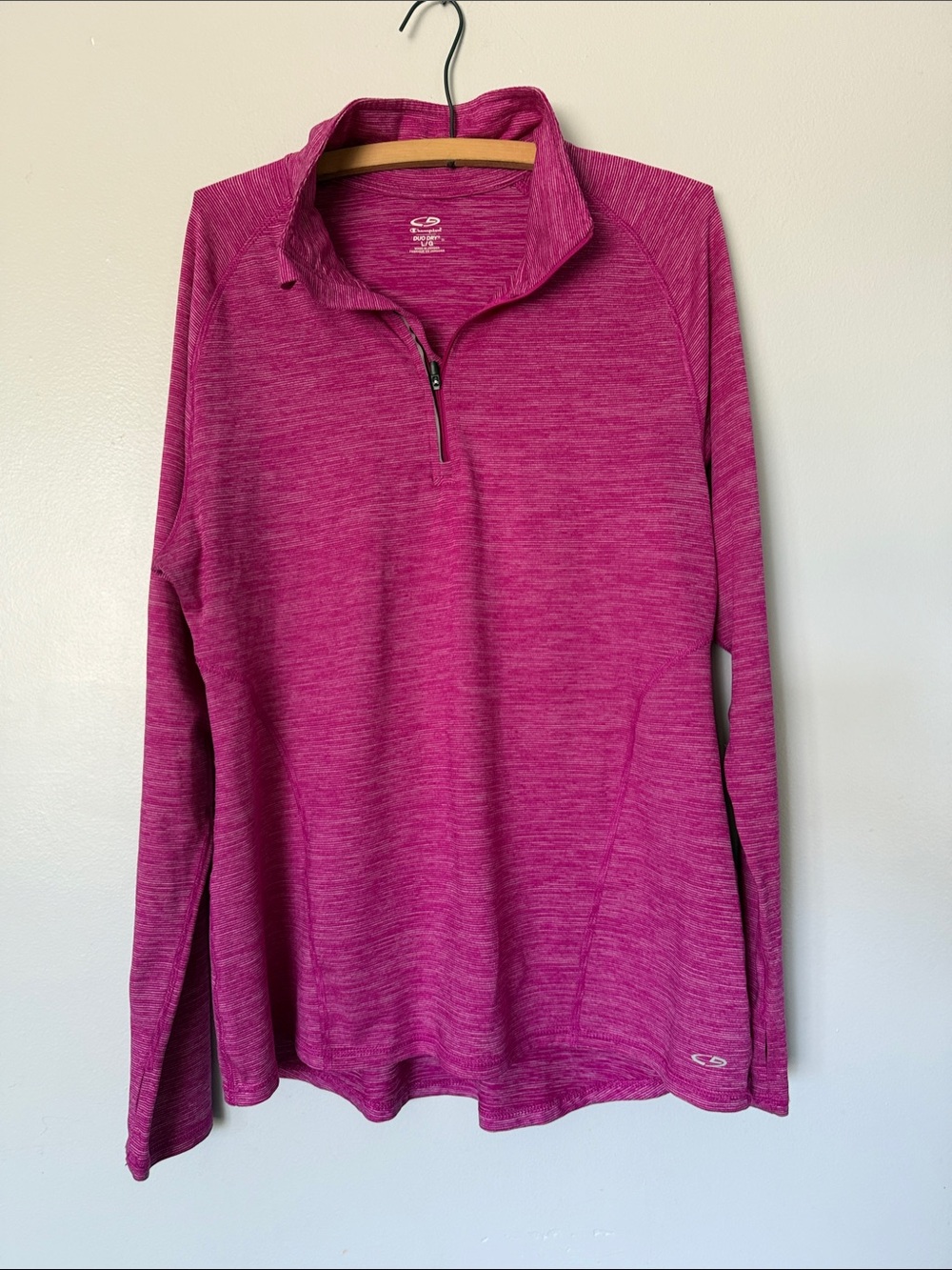 LARGE C9 by Champion Women's Magenta fuchsia pink Half-Zip Performance Pullover
